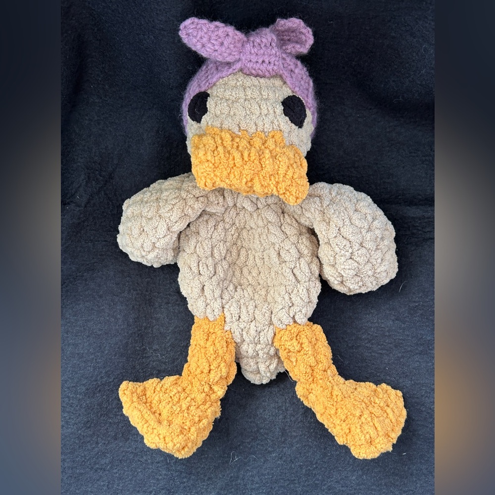 Handmade Crochet Della Duck Snuggler